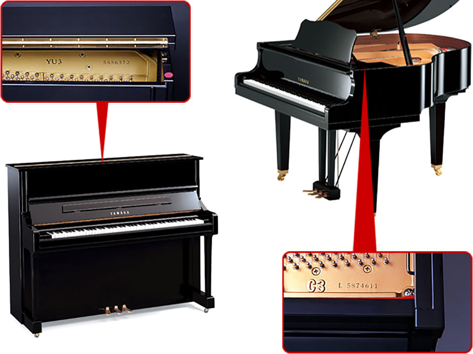 沼津市でYAMAHA製・KAWAI製ピアノ買取・処分のモデル名記載場所